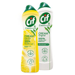 Bottles of cream cleaner