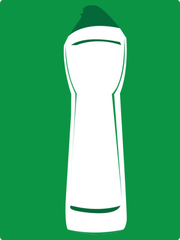 Cif cream icon on dark green background 