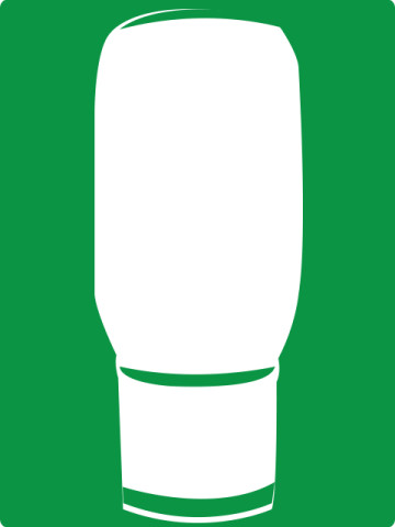 Cif ecorefill bottle icon on dark green background 