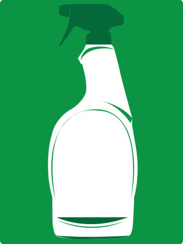 Cif power and shine bottle icon on dark green background 