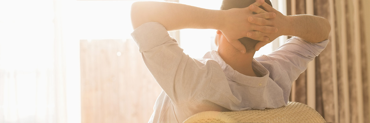 Person looking into sunlight